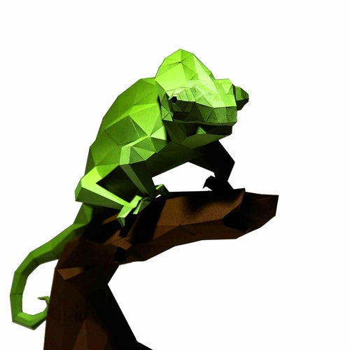 Chameleon 3D Model for Home Decor (DIY Papercraft)